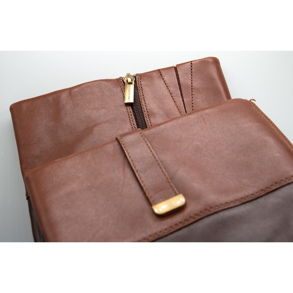 Bandolino Leather Knee High Riding Boots Brown‎ Buckle Zip Women's Size - Picture 3 of 11